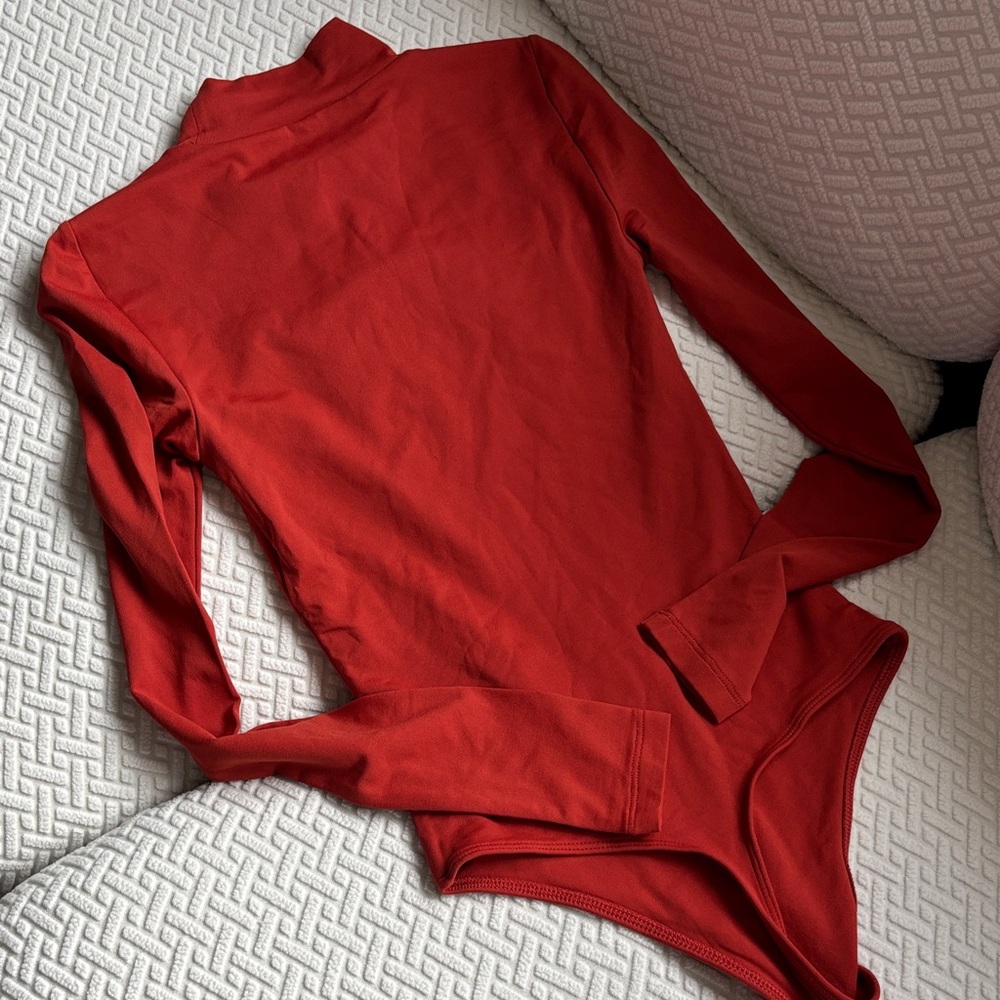 Aritzia Red Long Sleeve Bodysuit - Picture 6 of 6